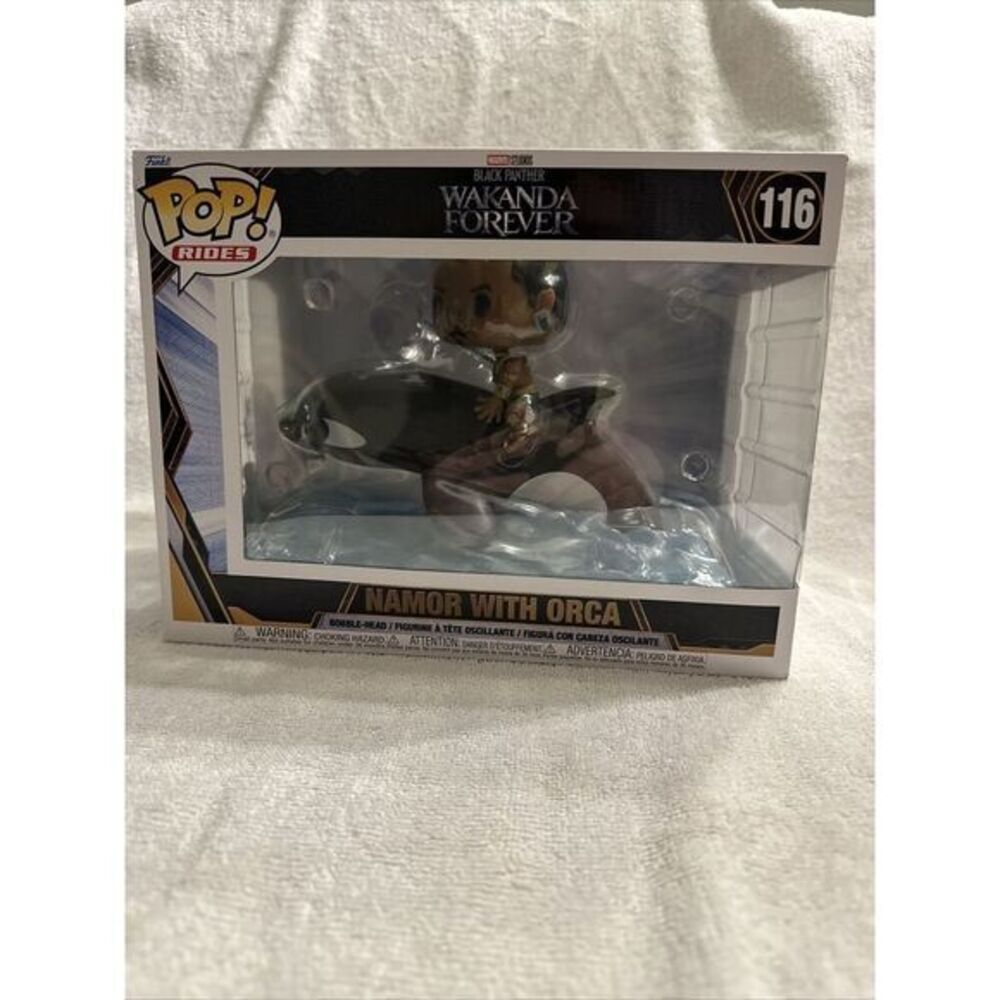 Funko Pop Rides Marvel Black Panther Wakanda Forever ‎ Namor With Orca #116